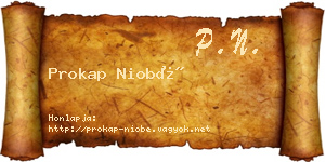 Prokap Niobé névjegykártya
